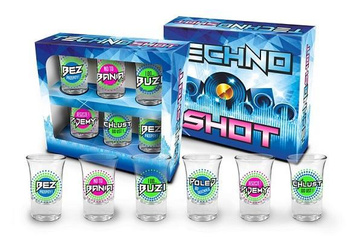 Kieliszki do shotów z napisami TECHNO SHOT